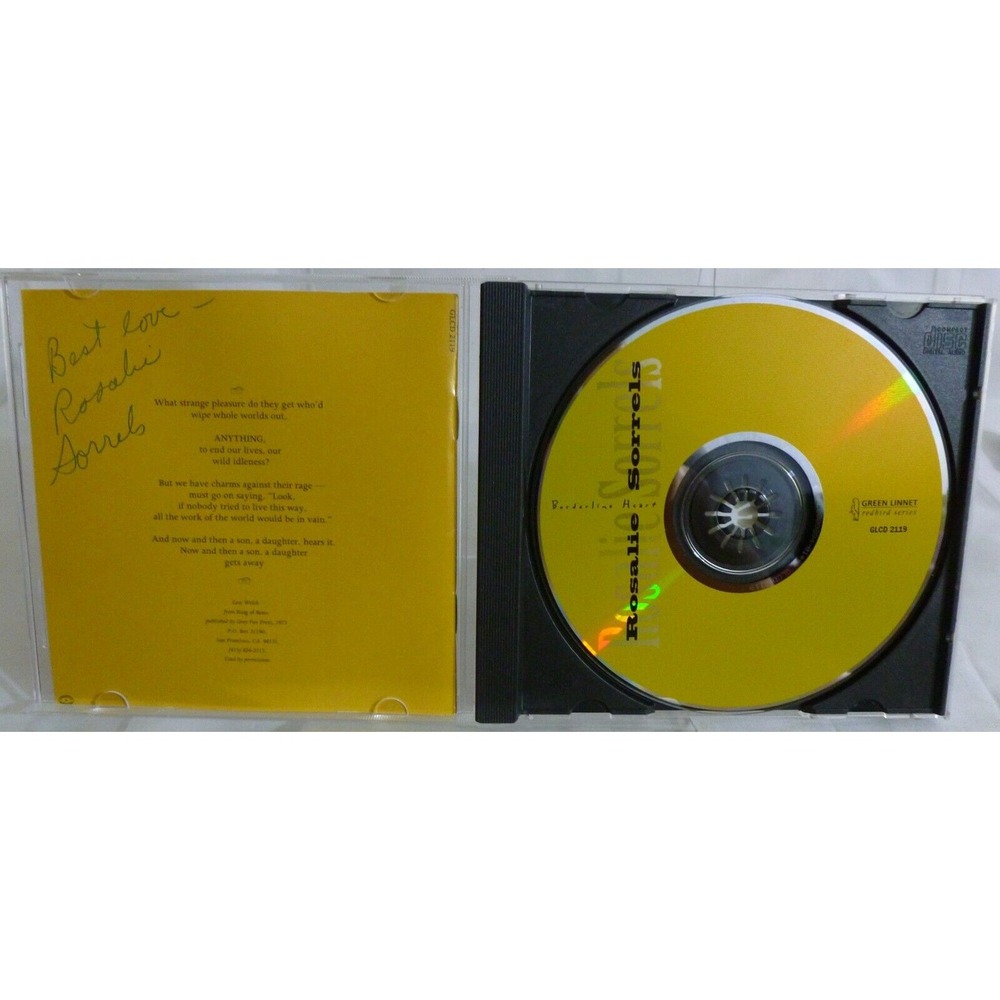 Borderline Heart by Rosalie Sorrels (Music CD, 1995) Artist Signed / Autographed